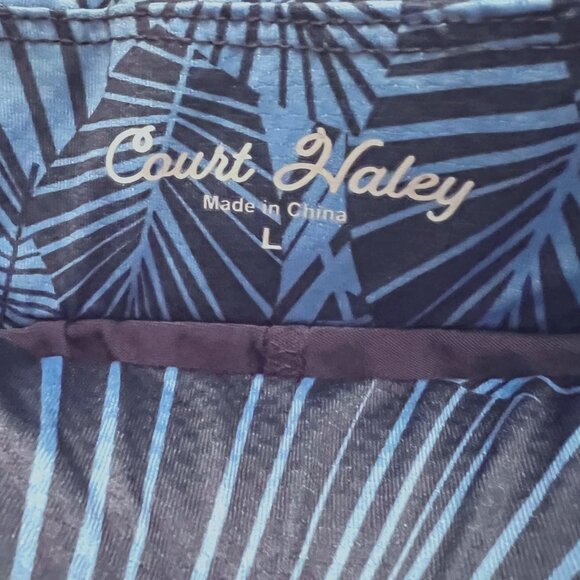 Court Haley-Women's Sports Blue Tropical Skort-Gold/Tennis-Pull On -Sz. Large - Picture 10 of 12